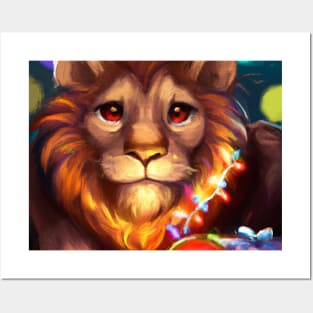 Cute Lion Drawing Posters and Art